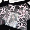 3D Kpop Photo Deco Stickers Pink Rhinestone Stickers  For Photo Card Holder