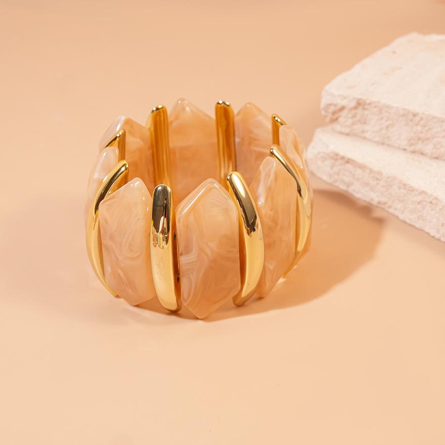 Неправильный акриловый ромб эластичный браслет уникальный браслет