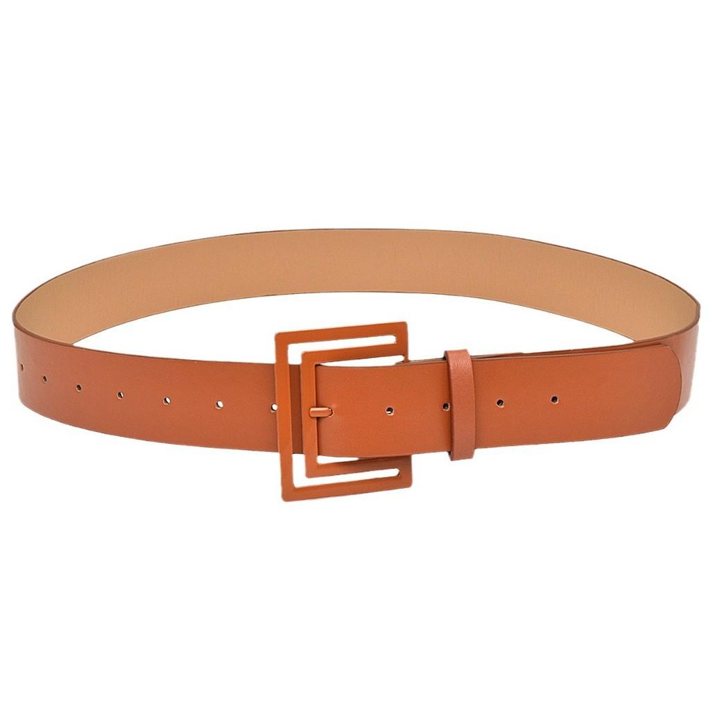 Womens Pu Leather Belt With Pin Buckle For Casual Office Wear