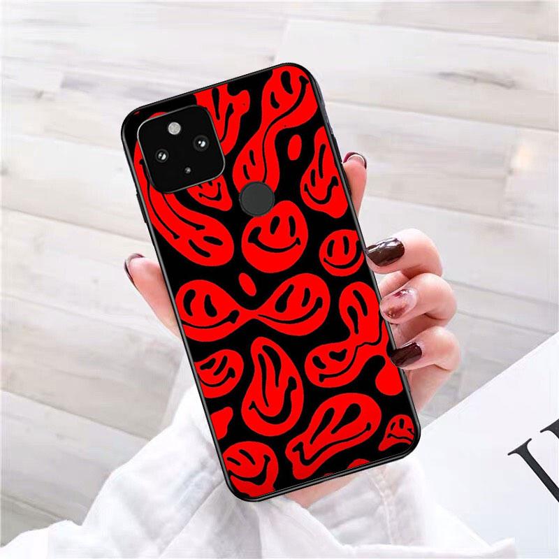 Trippy Smiley Face Phone Case for Google Pixel 7 Pro 7 6A 6 Pro 5A 4A 3A Pixel 4 XL Pixel 5 6 4 3 XL 3A XL 2 XL