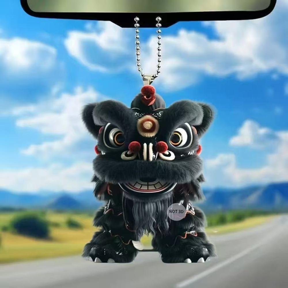

Acrylic 2D Lion Dance Pendant Lion Pattern Lightweight Lion Hanging Pendant Hanging Flat Indoor Decoration