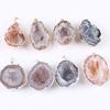 Natural Crystal Gemstone Charm Healing Quartz Geode Agate Pendant