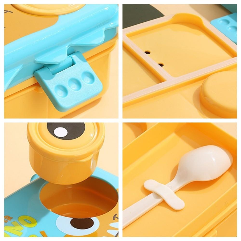 1660ml Capacity Microwaveable Lunch Box Cartoon Picnic Box  Outdoor Activities