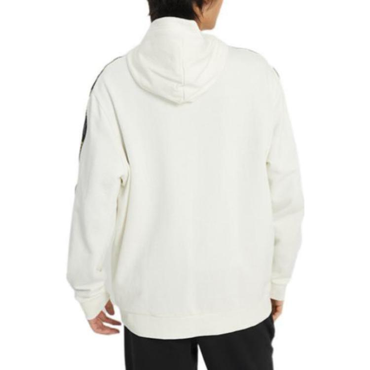 PUMA Solid Stripe Letter Logo Print Zip Hoodie Jacket Unisex Outerwear White 539532-93