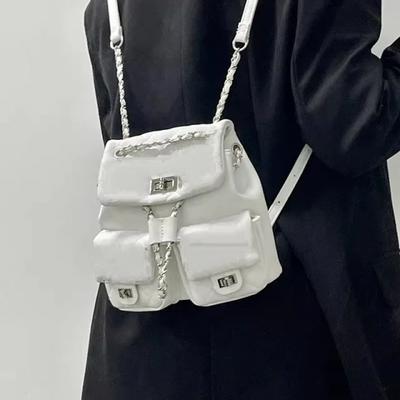 Nueva mochila de moda de color sólido de primavera y verano, versátil, bolso de negocios urbano para mujer, mochila ligera a juego