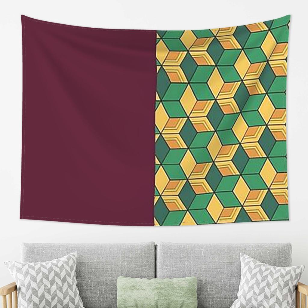 Nezuko Kimono Demon Slayer Kimetsu No Yaiba Anime Tapestry Wall Hanging Aesthetic Home Decor Tapestries for Dorm Room