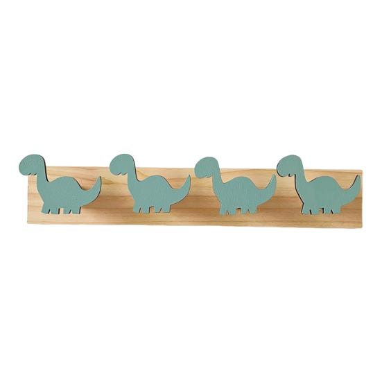 Wall Mounted Storage Hook Strong Load-bearing Dinosaur Shaped Bedroom Entryway Wooden Clothes Hook Coat Hanging Rack
