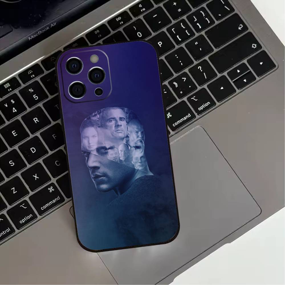 Movie P-Prison B-Break  Phone Case For iPhone 17,16,15,14,13,12,11 Plus,Pro Max,XS,Soft Silicone Black Cover