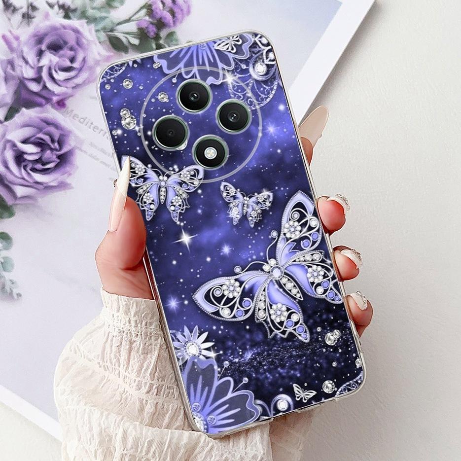 For Oppo Reno 12F 4G Case CPH2687 Stylish Butterfly Painted Cover Soft Silicone Case For Oppo Reno12 F Reno 12 FS Reno12F Bumper