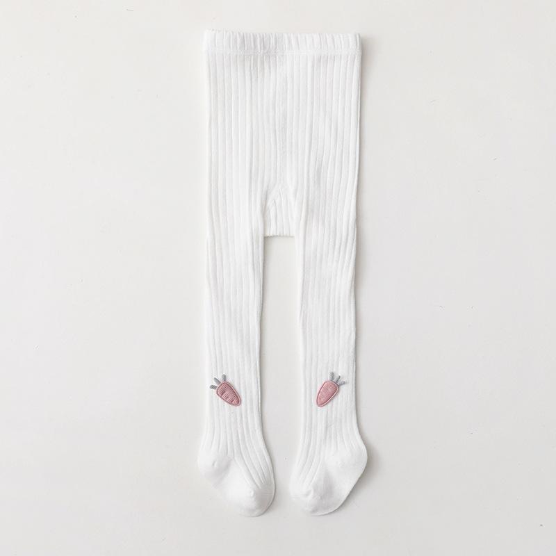 Spring Cartoon Children's Breathable One-piece Leggings Double-needle Tights Infant Plush Doll Cute Baby Tights