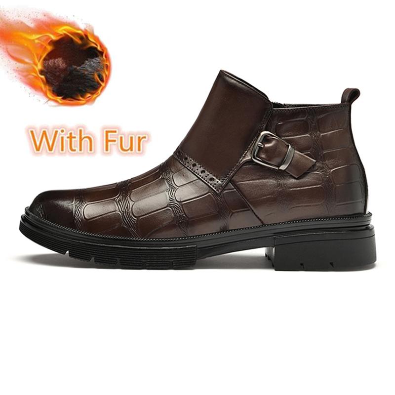 

Модные Высококачественные Теплые Зимние Ботинки для Мужчин Роскошный Бренд Шерстяные Зимние Ботинки Классическая Мужская Повседневная Обувь Натуральная Кожа Мужские Ботильоны 38
