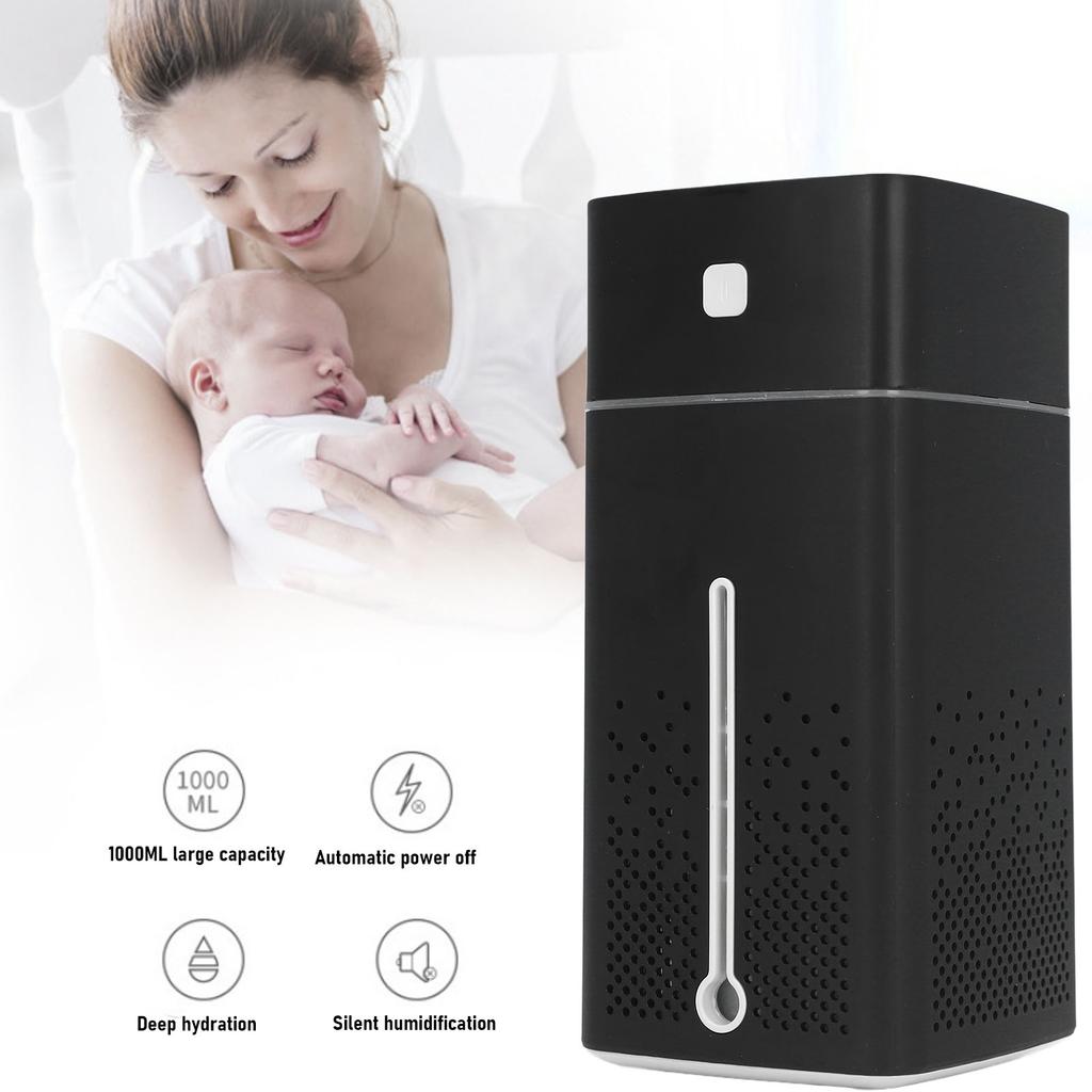 Desk Humidifier Quiet Large Mist Volume 1000ml 9H Timer Portable Aromatherapy Diffuser for Bedroom