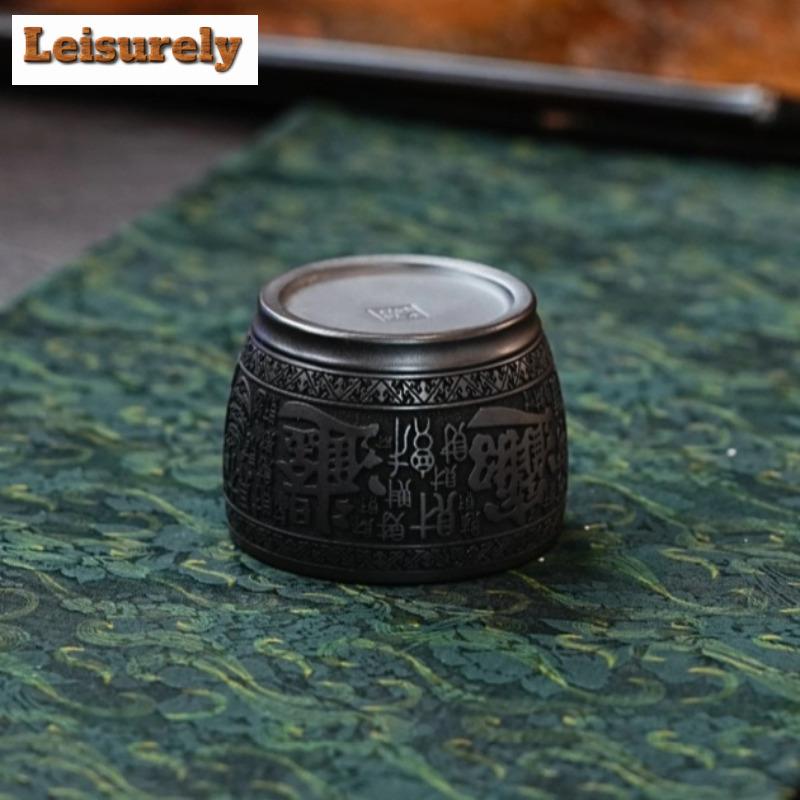 120ml Fioletowa glina Yixing Kubek do herbaty przyciągający bogactwo Estetyczna miseczka do herbaty Dzbanek Filiżanka do degustacji herbaty Filiżanka zapachowa Filiżanki mistrzowskie Jianzhan