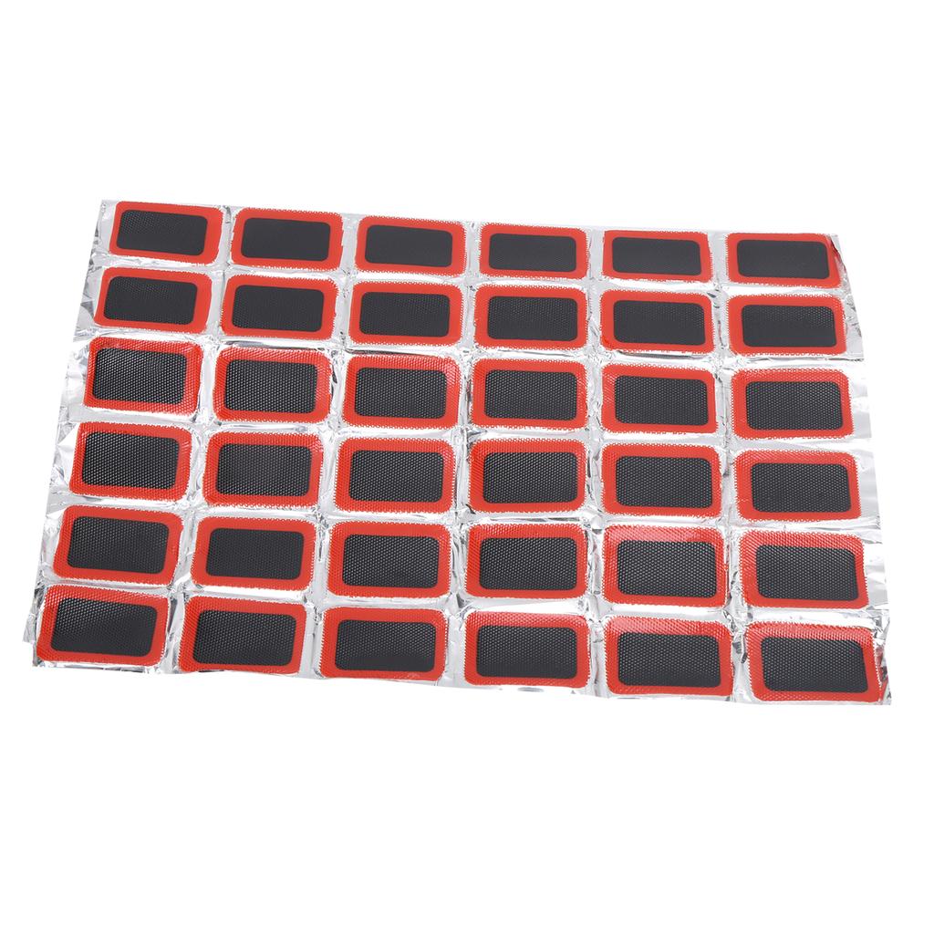 48pcs Bicycle Tire Rubber Patch Kit with Glue Bike Tire Inner Tube Puncture Repairing Patch