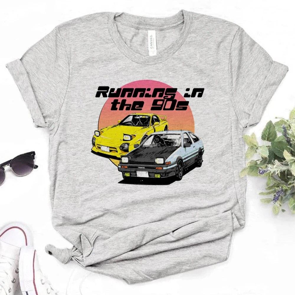 Initial D T-shirts Women Comic Streetwear T Shirt Female Manga Y2k Clothes Unisex