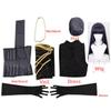 The Last Hyūga Hinata Black Wedding Dress Cosplay Anime Clothing Halloween Costumes For Women Gothic Black Dresses ACGN Party