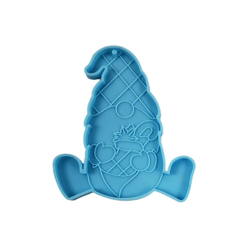 Craft Epoxy Mold Handmade Jewelry Pendant Resin Casting Moulds Dwarf Doll Gnome Keychain Resin Mold Silicone Texture