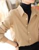 Word-of-mouth explosion 1116 autumn and winter polished fine velvet, solid color loose and thin long-sleeved shirt women can stack in autumn and
