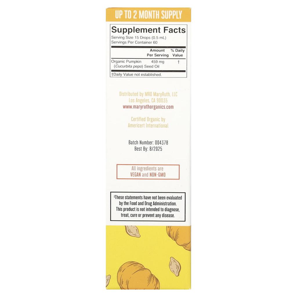 MaryRuth's Bio-Kürbiskernöl-Tropfen, alkoholfrei, 30 ml (30 ml)