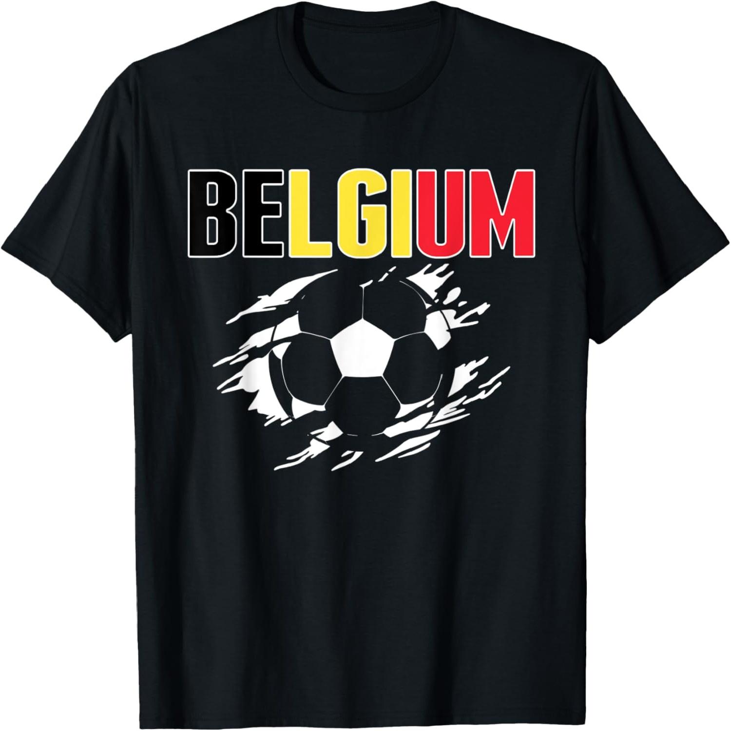 Belgium Soccer Lovers Jersey - Support Belgian Football Team T-Shirt S