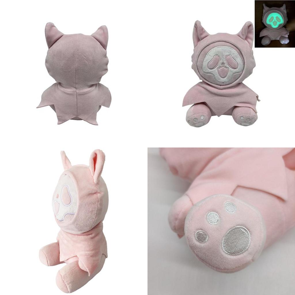 Ghostcat Face Qc Hell Death Plush Toy Halloween Night Light Doll