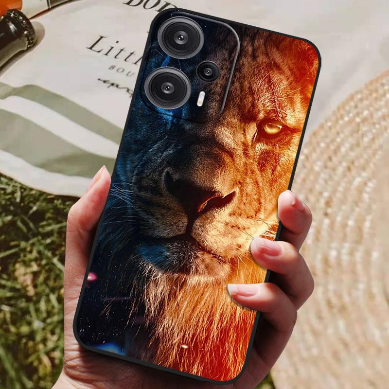 For POCO F5 5G Case 6.67'' Soft TPU Silicone Shockproof Covers for Xiaomi Poco F5 Phone Cases PocoF5 F 5 Wolf Lions Coques