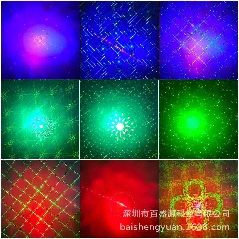 USB Mini Laser Laser Lights Voice Controlled Bar Flash Light Car Atmosphere Lights Disco Party Pattern Stage Light Rechargeable