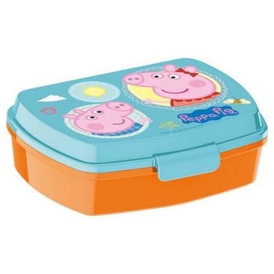 Snack Box - Peppa Pig - Lunch Box - Orange - Turquoise - 16x11x6 Cm