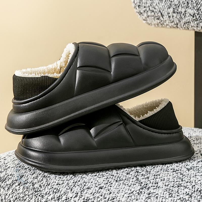 Fashion Thickened Short Plush Women's Boots Eva Waterproof Non-Slip Snow Boots Comfortable Soft-Soled Solid Color Womens Home Shoes