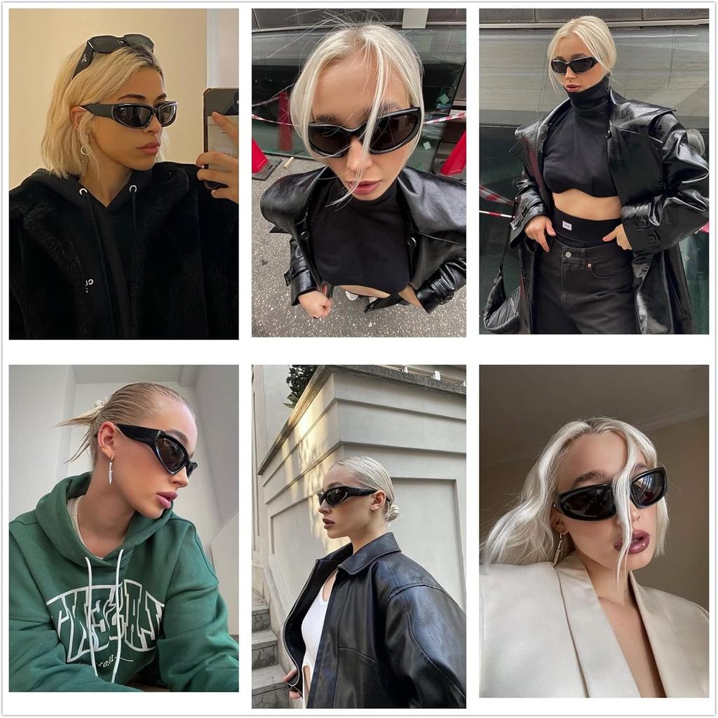 LASPOR Wrap Around Sport Sunglasses for Women Men Sport Shades Glasses Y2K Sunglasses