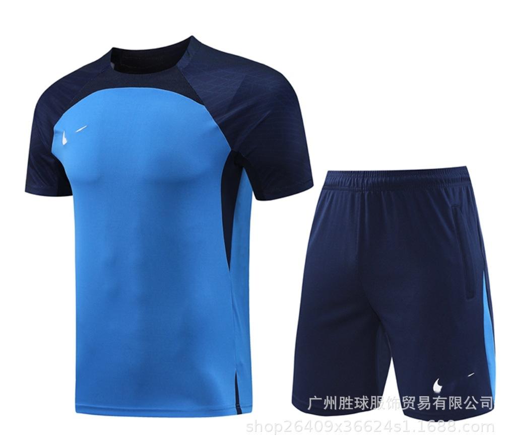 Nk Tuta da Allenamento Pantaloncini a Maniche Corte Casual, Maglia da Calcio, Maglia di Classe, Maglia Sportiva Fitness da Corsa per il Commercio Estero