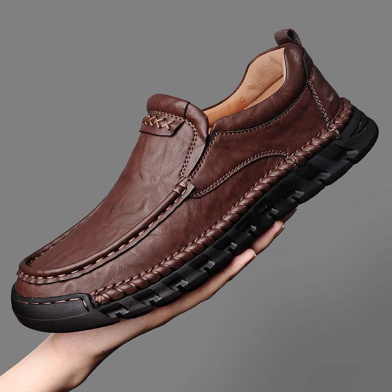 Export Men's Shoes Autumn New Loafers Casual Leather Shoes Men's Soft-soled One-pedal Men's Shoes