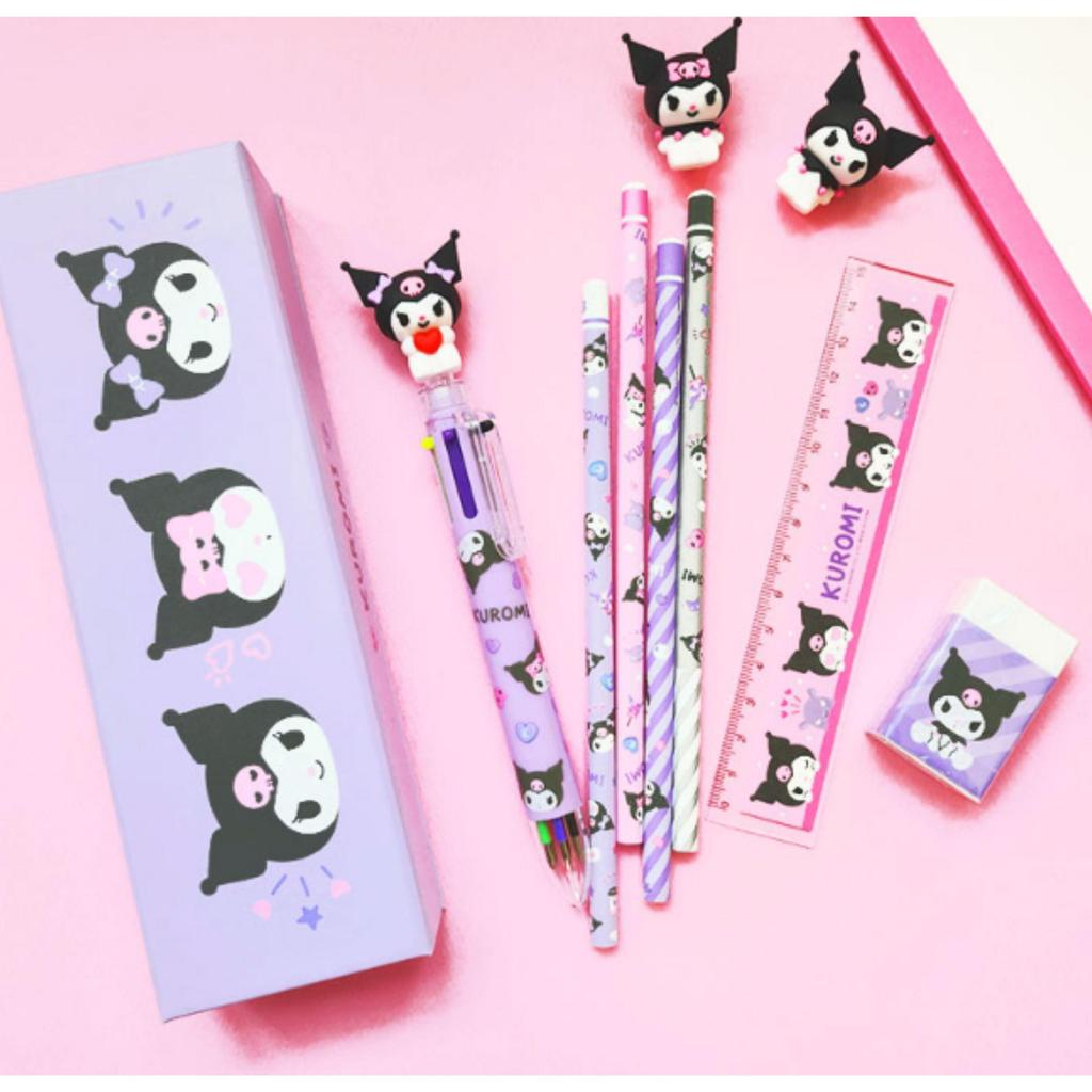 Sanrio Characters Popular Stationery Set (Kuromi)
