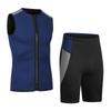 3mm Neopren Våddragt Shorts Vest Sæt Dykning Snorkling Surfing Termisk Badedragt til Mænd Kvinder Grå Shorts + Mørkeblå
