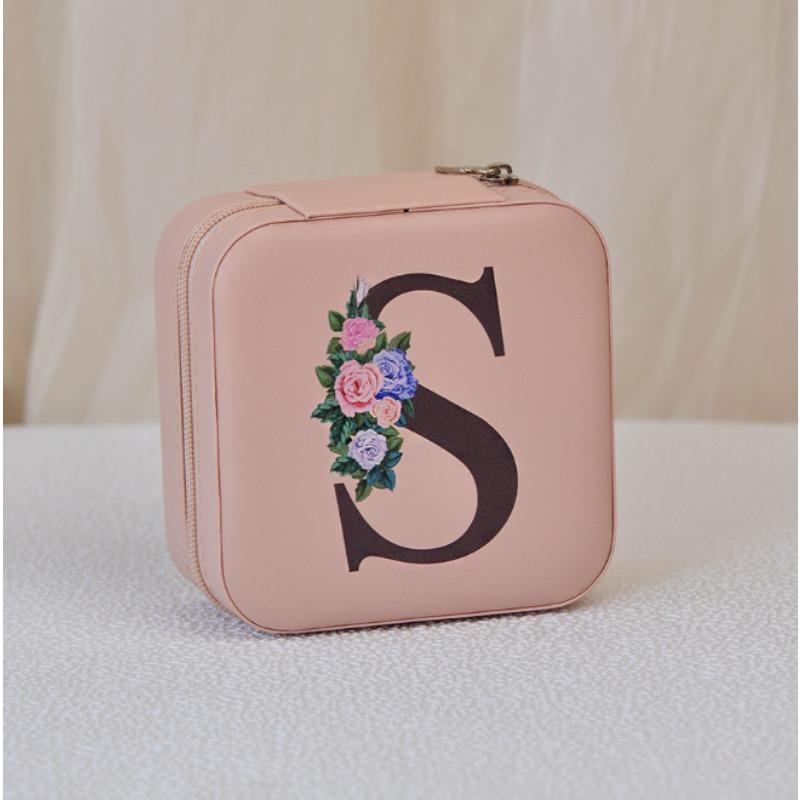 

Шкатулка для украшений с зеркалом, шкатулка с принтом, портативная шкатулка для хранения украшений, шкатулка для серег и колец 1PC