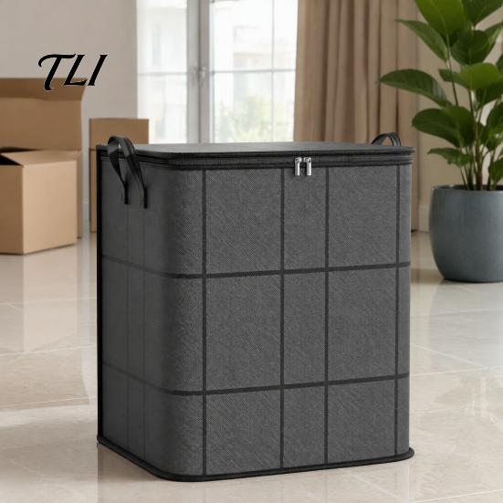 Large Capacity Moving Bags Storage with Reinforced Handles, Foldable Non-woven Fabric Organizer, Travel Packing Organizers Totes for Clothes