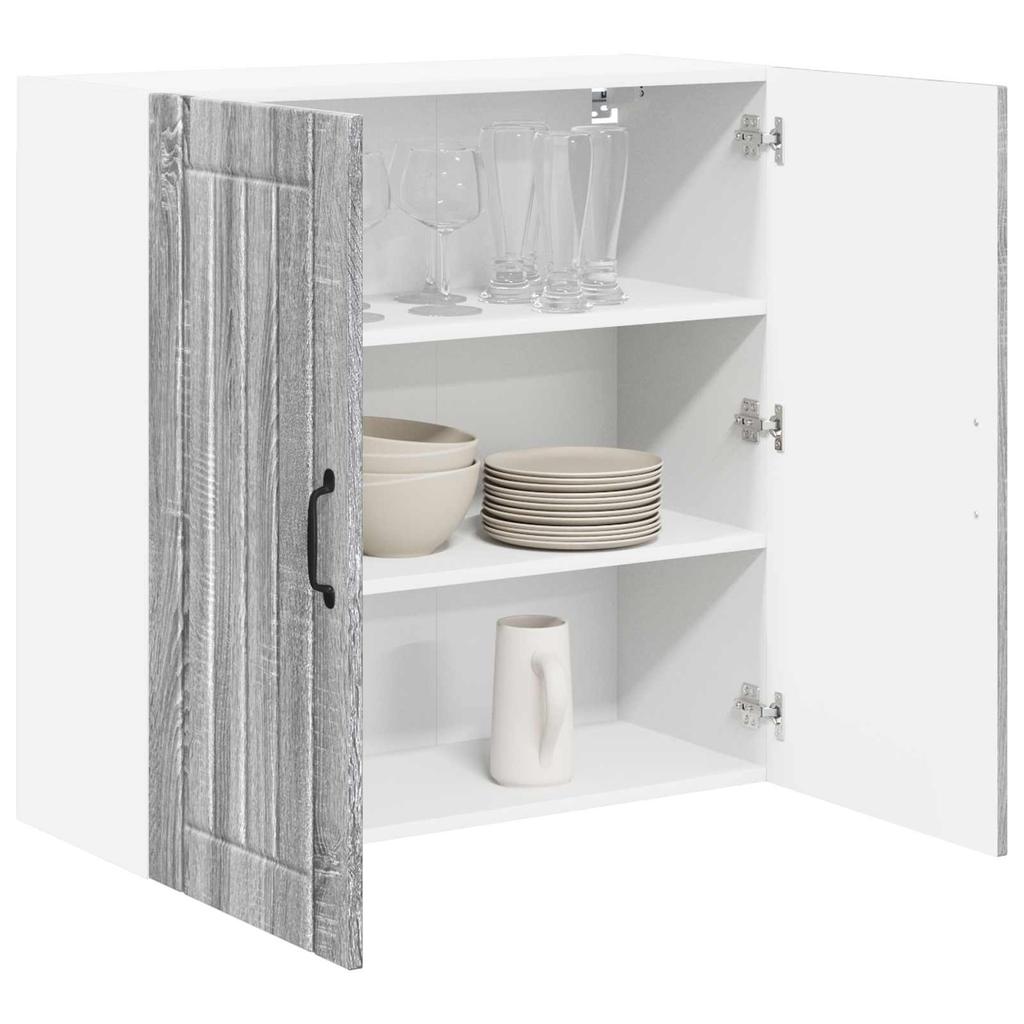 Wall Cabinet LUCCA Grey Sonoma 80 X 31 X 80 Cm Particleboard