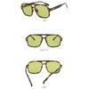 Vintage Classic  Designer Double Bridge Square Sunglasses Women For Men Male Luxury Sun Glasses Punk Big Frame Shades UV400