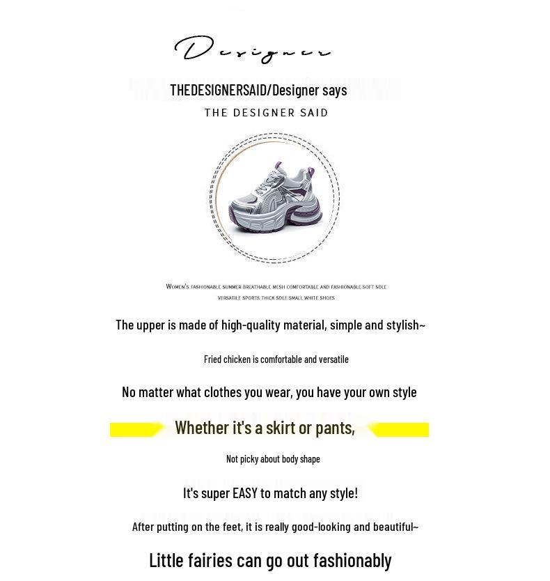 Women's Petite Mesh Breathable Platform Sneakers, Summer 2025 Fashion Casual Sport Shoes