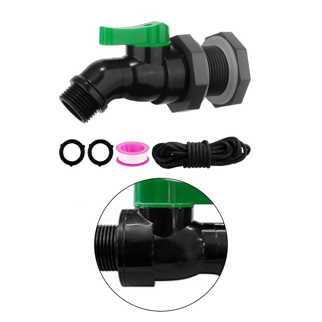 Väderbeständig 3/4" eller 1/2" Gängad Kranjusterbar Vattenflödesventil Vattenutkastare Koppling för Trädgårdsrengöring Trädgårdsarbete