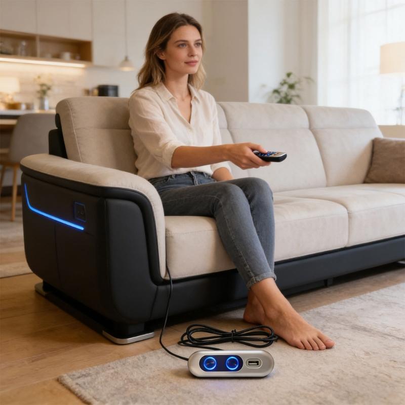 Electric Controllers for Adjustable Sofa and Recliner Precise Lift Extension Control USB Power ABS