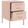 Nightstands 2 pcs Pink 36 x 39 x 50.5 cm Steel