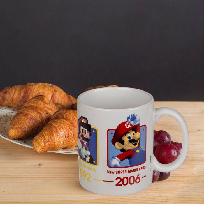 Mug en céramique - Super Mario - Vintage - 325 ml - Compatible lave-vaisselle - Cylindrique