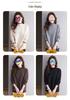 Plus Size Color Block Half-High Neck Sweater - Women's Loose Autumn/Winter Knit Pullover