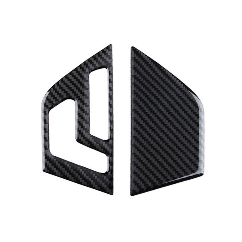 2Pcs Black Carbon Fiber Car Inner Door Panel Cover Trim Fit for Mercedes Benz C Class W204 2013 2012 2011 2010 2009 2008 2007