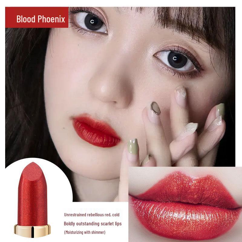 Cosnini Small Makeup Pearly Shimmer Lipstick In Rose Purple Dragon Fruit Shade - Long-lasting, Non-Transferable.