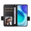 For Vivo X300 5G Case Litchi Texture Wallet Leather Phone Cover with Wrist Strap