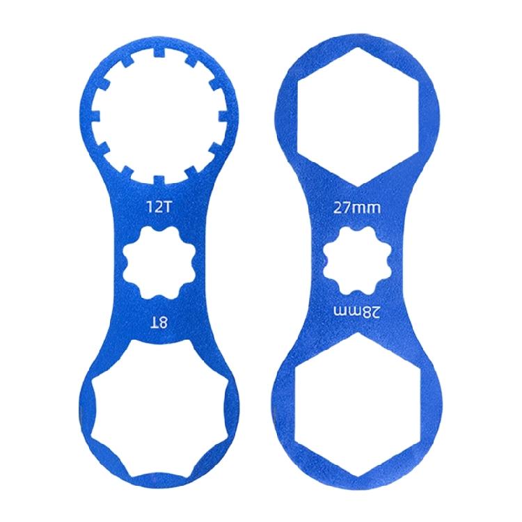 2pcs Portable Bicycles Front Fork Repair Tool Mountain Bike Suspension Fork Caps Removing Installing Wrench Easy to Use 1