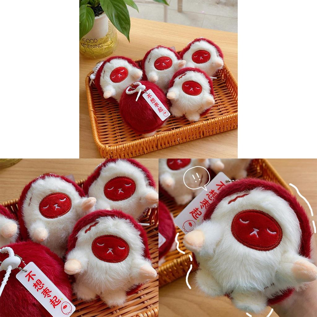 Cute Cartoon Plush Bag Charm With Short Hair Material For Gift Giving