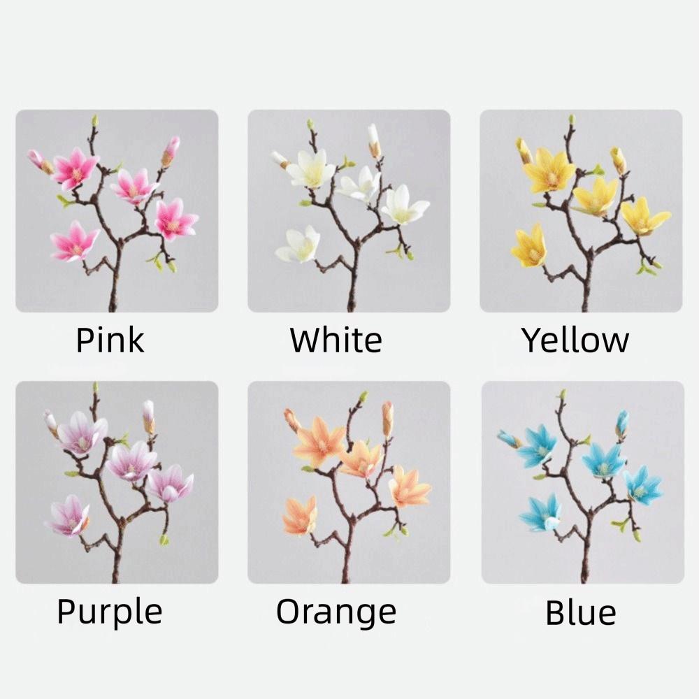 Seidenmaterial Künstliche Magnolienblüte Farbverlauf Künstlicher Blumenstiel Partydekoration